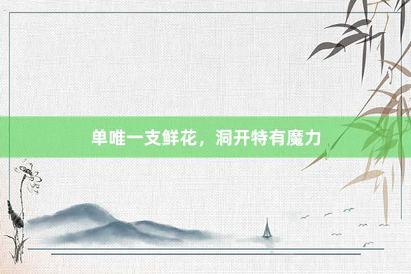 单唯一支鲜花，洞开特有魔力